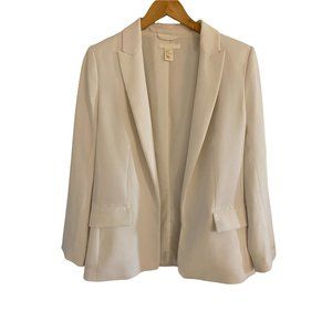 H&M Open Front White Blazer Size 6